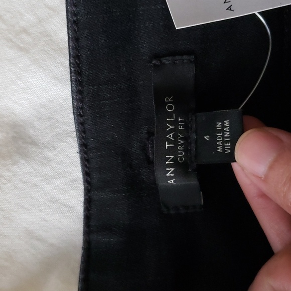 NWT Ann Taylor Skinny Sculpting High Waisted Black Jeans - Picture 5 of 11
